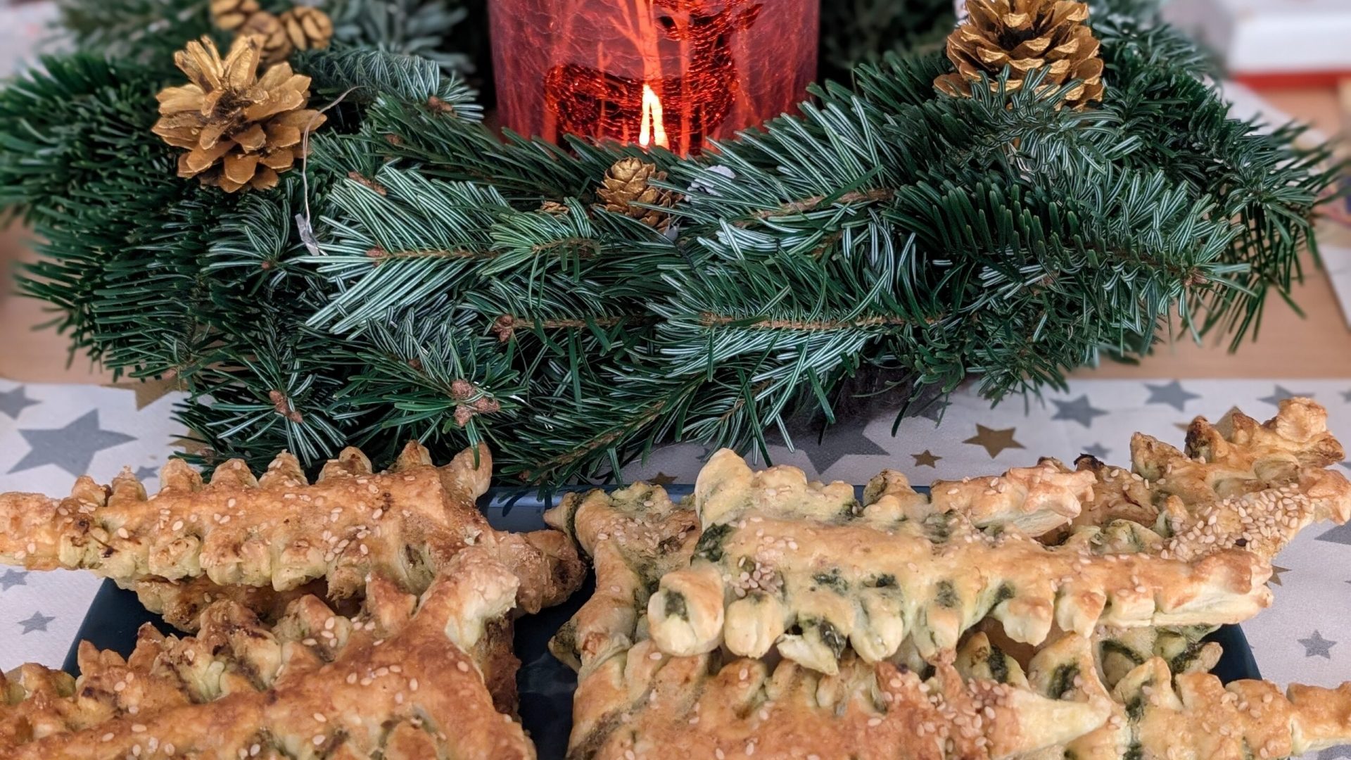 Christmas tree with spinach